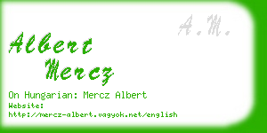 albert mercz business card